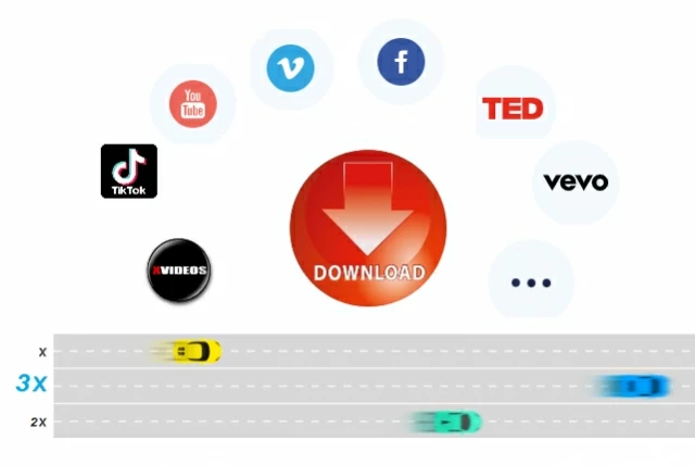 The download speed of the acceleration module is more than 3 times higher than that of other software